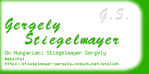 gergely stiegelmayer business card